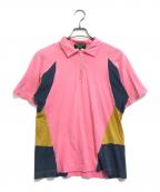 COMME des GARCONS HOMME PLUS EVER GREENコムデギャルソンオムプリュス エバーグリーン）の古着「00'sジップアップポロシャツ」｜ピンク