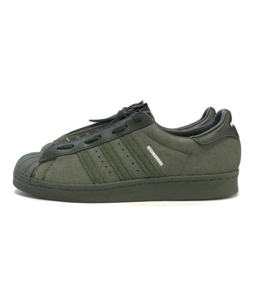 adidas（アディダス）adidas (アディダス) NEIGHBORHOOD (ネイバーフッド) SUPER STAR 80S NBHD グリーン サイズ:US8/UK7.5/FR41.5/JP260/CHN255の古着・服飾アイテム