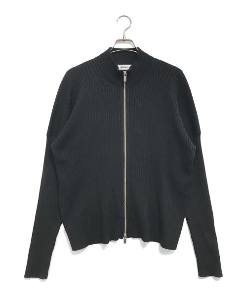 sulvam（サルバム）sulvam (サルバム) HIGH NECK ZIP-UP KNIT ブラック サイズ:Sの古着・服飾アイテム