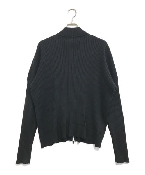 sulvam（サルバム）sulvam (サルバム) HIGH NECK ZIP-UP KNIT ブラック サイズ:Sの古着・服飾アイテム