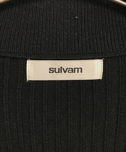 sulvam（サルバム）sulvam (サルバム) HIGH NECK ZIP-UP KNIT ブラック サイズ:Sの古着・服飾アイテム