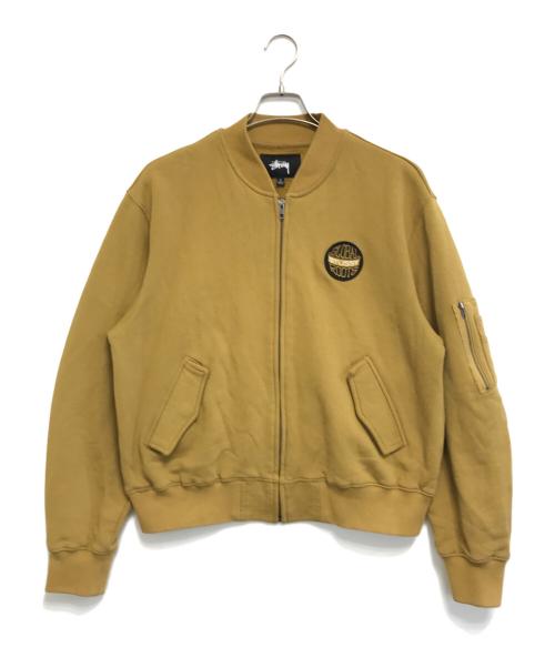 stussy（ステューシー）stussy (ステューシー) MA-1ジップアップスウェット オレンジ サイズ:Sの古着・服飾アイテム