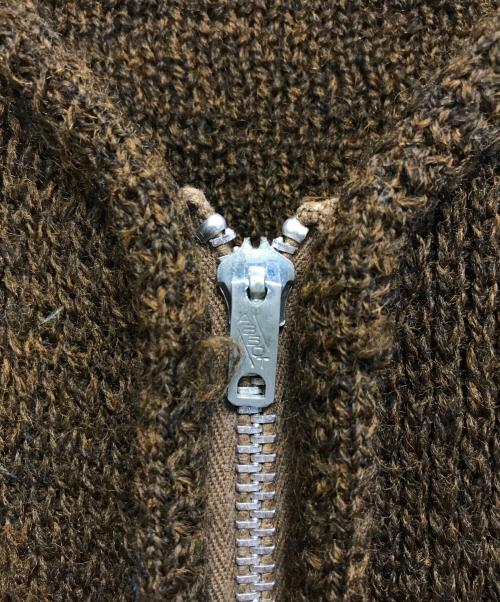 INDIAN BRAND（インディアンブランド）INDIAN BRAND (インディアンブランド) ジップカーディガン ブラウン サイズ:XLの古着・服飾アイテム