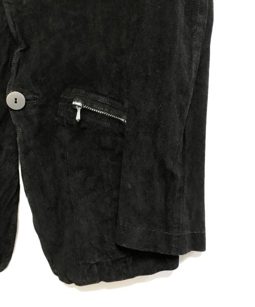 ISAMU KATAYAMA BACKLASH（イサムカタヤマ・バックラッシュ）ISAMU KATAYAMA BACKLASH (イサムカタヤマ・バックラッシュ) スウェ―ドテーラードジャケット ブラック サイズ:2の古着・服飾アイテム