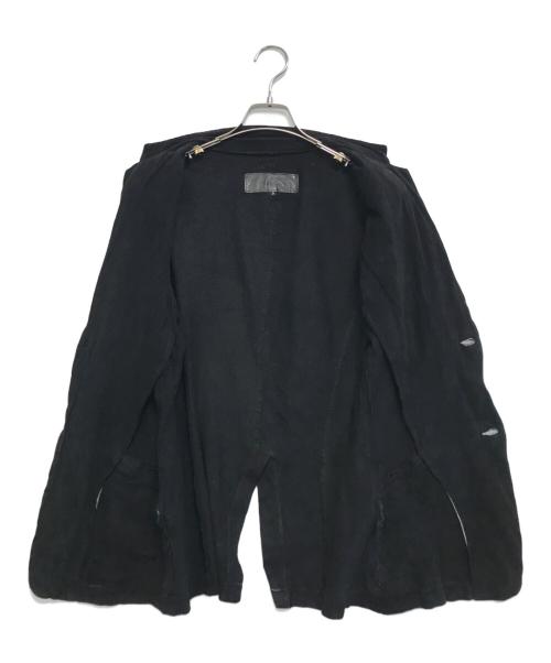 ISAMU KATAYAMA BACKLASH（イサムカタヤマ・バックラッシュ）ISAMU KATAYAMA BACKLASH (イサムカタヤマ・バックラッシュ) スウェ―ドテーラードジャケット ブラック サイズ:2の古着・服飾アイテム