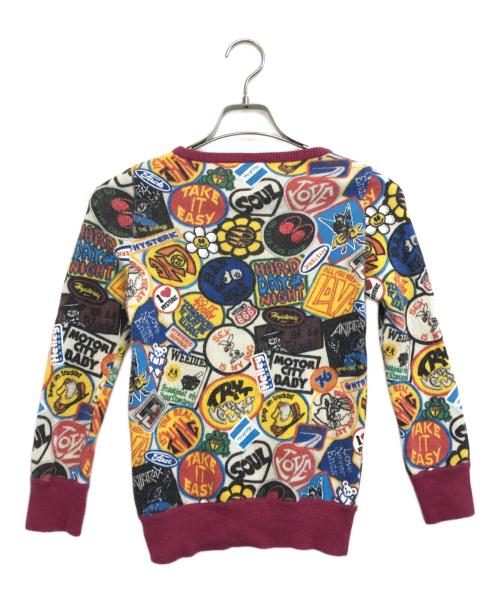 hysterics（ヒステリックス）hysterics (ヒステリックス) 総柄ニット レッド サイズ:Freeの古着・服飾アイテム