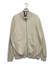 BOSS（ボス）の古着「ジップアップニット」｜ベージュ