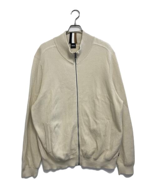 BOSS（ボス）BOSS (ボス) ジップアップニット ベージュ サイズ:XXLの古着・服飾アイテム