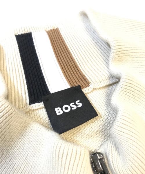 BOSS（ボス）BOSS (ボス) ジップアップニット ベージュ サイズ:XXLの古着・服飾アイテム