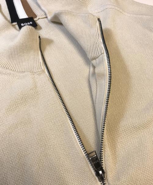 BOSS（ボス）BOSS (ボス) ジップアップニット ベージュ サイズ:XXLの古着・服飾アイテム