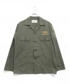JOHN GLUCKOW by WAREHOUSEジョングラッコーバイウェアハウス）の古着「1960s PX Poplin Shirt WAPPEN」｜オリーブ