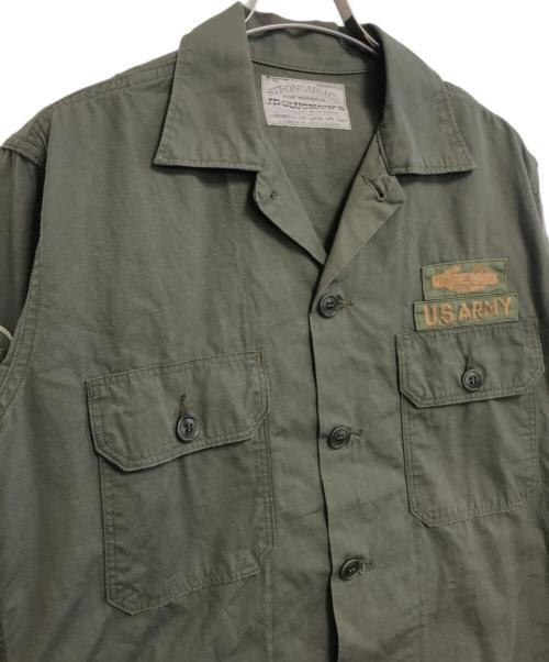 JOHN GLUCKOW by WAREHOUSE（ジョングラッコーバイウェアハウス）John Gluckow by WAREHOUSE (ジョングラッコーバイウェアハウス) 1960s PX Poplin Shirt WAPPEN オリーブ サイズ:38の古着・服飾アイテム