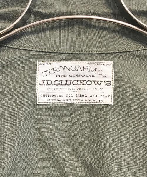 JOHN GLUCKOW by WAREHOUSE（ジョングラッコーバイウェアハウス）John Gluckow by WAREHOUSE (ジョングラッコーバイウェアハウス) 1960s PX Poplin Shirt WAPPEN オリーブ サイズ:38の古着・服飾アイテム