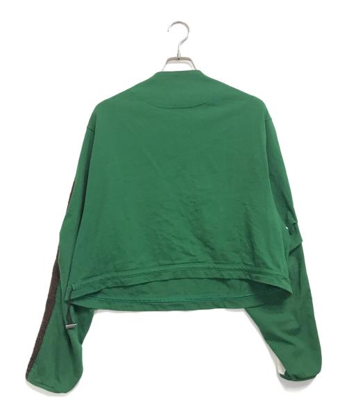 KIKO KOSTADINOV（キコ・コスタディノフ）Kiko Kostadinov (キコ・コスタディノフ) SOLON KNIT HYBRID L/S TOP グリーン サイズ:46の古着・服飾アイテム