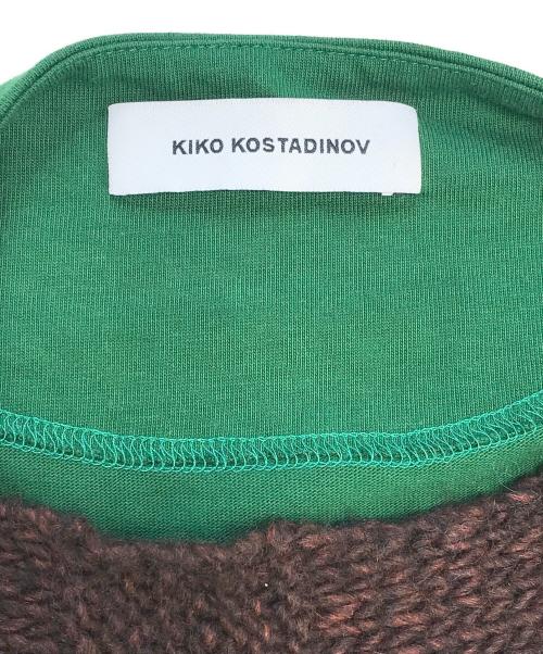 KIKO KOSTADINOV（キコ・コスタディノフ）Kiko Kostadinov (キコ・コスタディノフ) SOLON KNIT HYBRID L/S TOP グリーン サイズ:46の古着・服飾アイテム