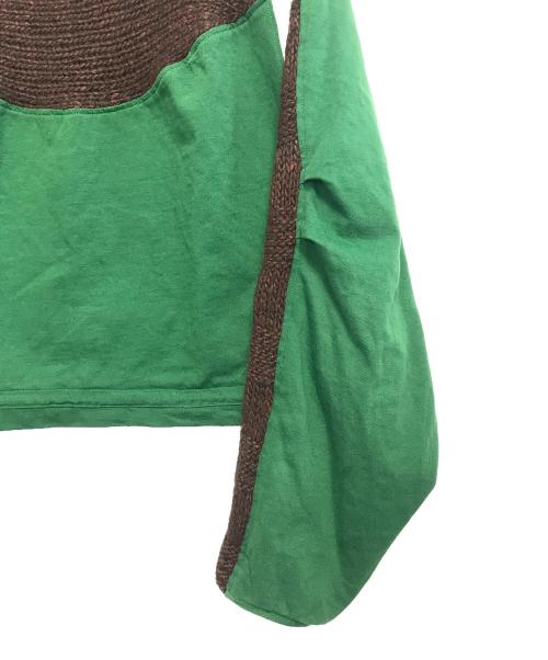 KIKO KOSTADINOV（キコ・コスタディノフ）Kiko Kostadinov (キコ・コスタディノフ) SOLON KNIT HYBRID L/S TOP グリーン サイズ:46の古着・服飾アイテム