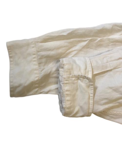 POLO RALPH LAUREN（ポロ・ラルフローレン）POLO RALPH LAUREN (ポロ・ラルフローレン) オープンカラーリネンシャツ ホワイト サイズ:XXLの古着・服飾アイテム