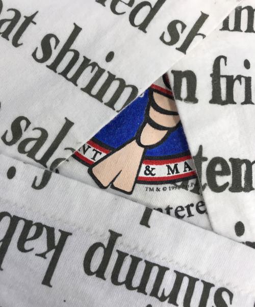 BUBBA GUMP（ババ ガンプ）BUBBA GUMP (ババ ガンプ) 総柄ｔシャツ ホワイト サイズ:XXLの古着・服飾アイテム