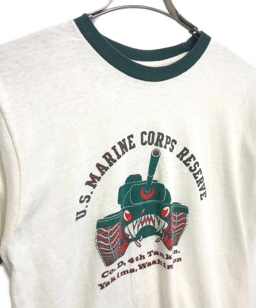 VINTAGE（ヴィンテージ）VINTAGE (ヴィンテージ) リンガーｔシャツ ホワイト サイズ:表記なしの古着・服飾アイテム