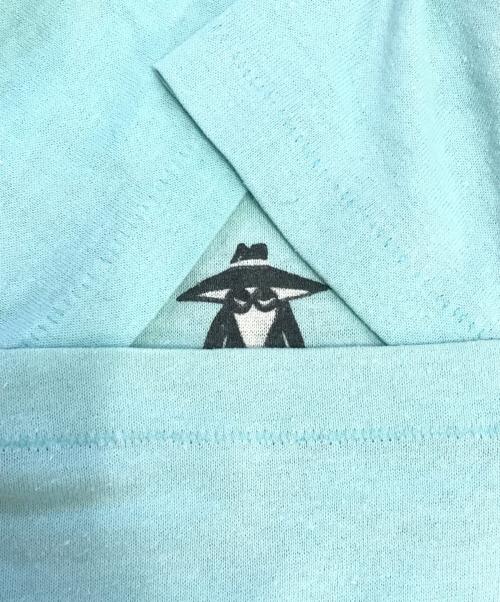 キャラクターTシャツ（キャラクターTシャツ）キャラクターTシャツ (キャラクターTシャツ) 80s SPY VS SPY(スパイVSスパイ) キャラクターTシャツ スカイブルー サイズ:Lの古着・服飾アイテム