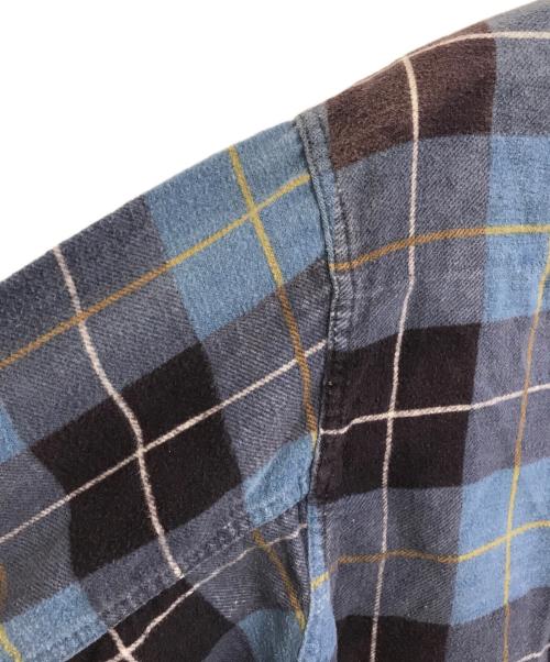 FIVE BROTHER（ファイブブラザー）FIVE BROTHER (ファイブブラザー) プリントネルシャツ ブルー サイズ:Mの古着・服飾アイテム