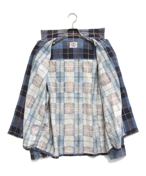 FIVE BROTHER（ファイブブラザー）FIVE BROTHER (ファイブブラザー) プリントネルシャツ ブルー サイズ:Mの古着・服飾アイテム