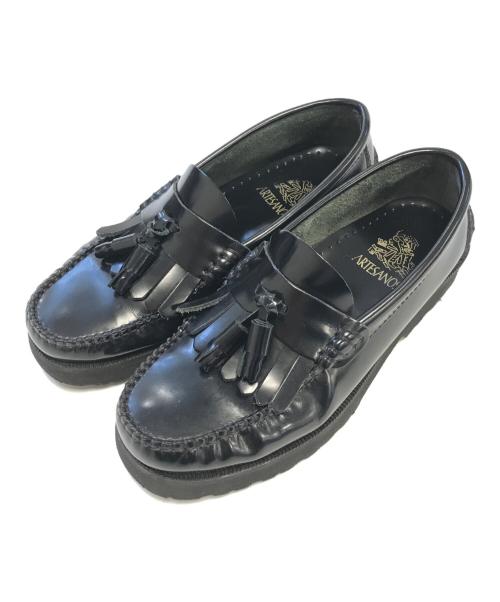 ARTESANOS（アルテサノス）ARTESANOS (アルテサノス) タッセルローファー ブラック サイズ:37の古着・服飾アイテム