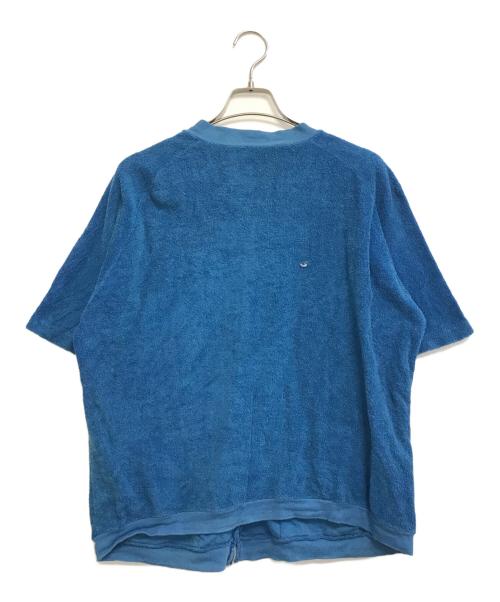 JANTZEN（ジャンセン）JANTZEN (ジャンセン) 半袖パイル地ジャケット ブルー サイズ:Lの古着・服飾アイテム