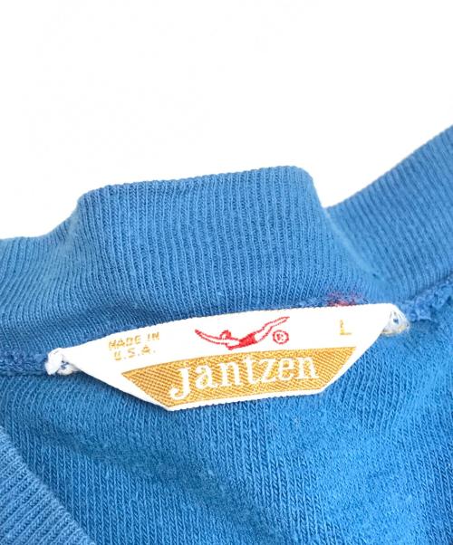 JANTZEN（ジャンセン）JANTZEN (ジャンセン) 半袖パイル地ジャケット ブルー サイズ:Lの古着・服飾アイテム