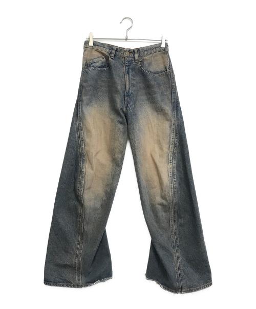 NVRFRGT（ネヴァーフォーゲット）NVRFRGT (ネヴァーフォーゲット) 3D Twisted Jeans レッド サイズ:1の古着・服飾アイテム