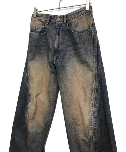 NVRFRGT（ネヴァーフォーゲット）NVRFRGT (ネヴァーフォーゲット) 3D Twisted Jeans レッド サイズ:1の古着・服飾アイテム