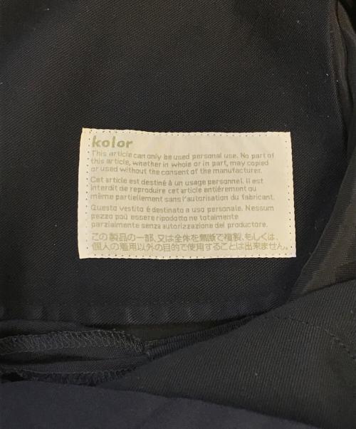 KOLOR（カラー）KOLOR (カラー) スーパー120トロピカルウールトラウザー ネイビー サイズ:1の古着・服飾アイテム