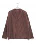 HOMME PLISSE ISSEY MIYAKE（オムプリッセ イッセイ ミヤケ）の古着「メッシュプリーツテーラードジャケット」｜ボルドー
