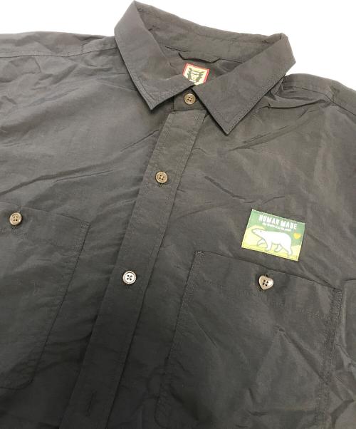 HUMAN MADE（ヒューマンメイド）HUMAN MADE (ヒューマンメイド) 半袖ナイロンシャツ ブラック サイズ:XXLの古着・服飾アイテム