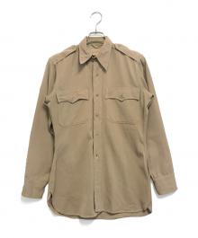 VINTAGE（ヴィンテージ）の古着「エポレット・チンスト付きオフィサーシャツ」｜カーキ