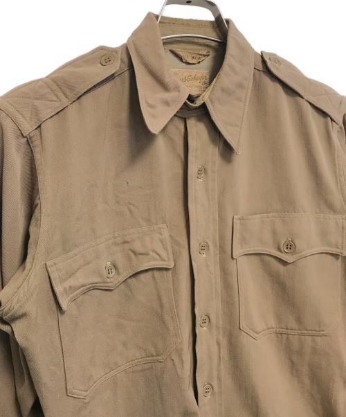 VINTAGE（ヴィンテージ）VINTAGE (ヴィンテージ) エポレット・チンスト付きオフィサーシャツ カーキ サイズ:表記なしの古着・服飾アイテム