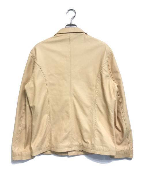 lukhanyo.mdingi（ルクハンヨ・ンディンギ）lukhanyo.mdingi (ルクハンヨ・ンディンギ) レザージャケット ベージュ サイズ:Mの古着・服飾アイテム