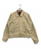 VINTAGEヴィンテージ）の古着「50'sジップアップジャケット」｜ベージュ