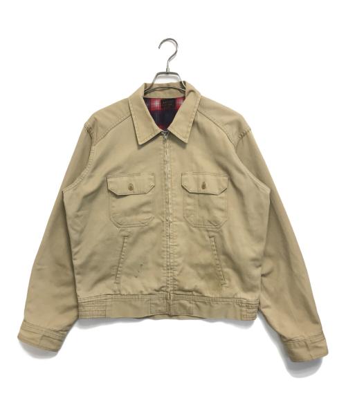 VINTAGE（ヴィンテージ）VINTAGE (ヴィンテージ) 50'sジップアップジャケット ベージュ サイズ:表記なしの古着・服飾アイテム
