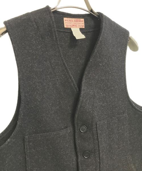 FILSON GARMENT（フィルソン ガーメント）FILSON GARMENT (フィルソン ガーメント) マッキーノウールベスト ブラック サイズ:38の古着・服飾アイテム