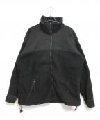 VINTAGE MILITARYヴィンテージ ミリタリー）の古着「US ARMY ジップアップフリースジャケット」｜ブラック