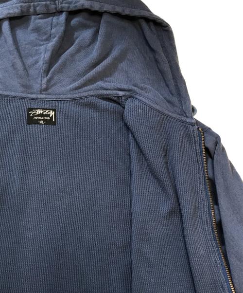 stussy（ステューシー）stussy (ステューシー) 裏サーマルジップパーカー ネイビー サイズ:XLの古着・服飾アイテム