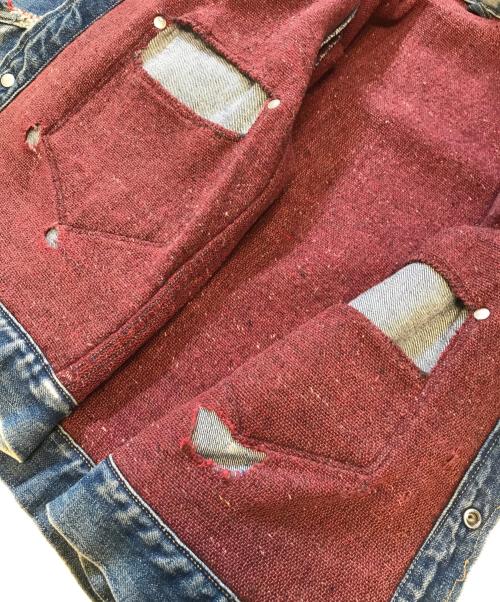 FOREMOST（フォアモースト/フォアモスト）FOREMOST (フォアモースト/フォアモスト) 2ndタイプブランケット付きデニムジャケット インディゴ サイズ:表記なしの古着・服飾アイテム