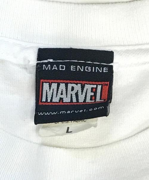 キャラクターTシャツ（キャラクターTシャツ）キャラクターTシャツ (キャラクターTシャツ) 00s SPIDER MAN(スパイダーマン) キャラクターTシャツ ホワイト サイズ:Lの古着・服飾アイテム