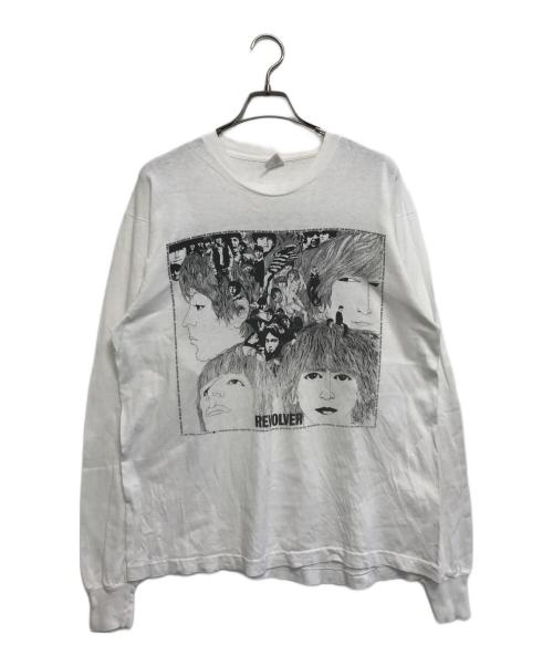 バンドTシャツ（バンドTシャツ）バンドTシャツ (バンドTシャツ) 90s THE BEATLES(ザ・ビートルズ) バンド長袖Tシャツ ホワイト サイズ:XLの古着・服飾アイテム