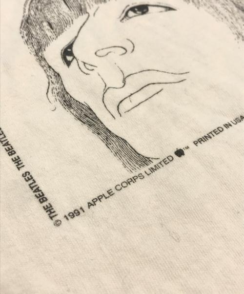 バンドTシャツ（バンドTシャツ）バンドTシャツ (バンドTシャツ) 90s THE BEATLES(ザ・ビートルズ) バンド長袖Tシャツ ホワイト サイズ:XLの古着・服飾アイテム