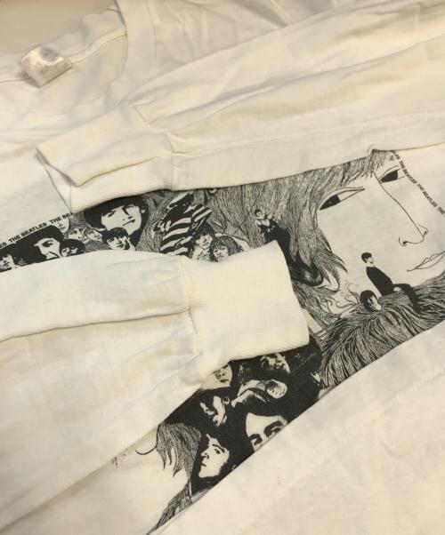 バンドTシャツ（バンドTシャツ）バンドTシャツ (バンドTシャツ) 90s THE BEATLES(ザ・ビートルズ) バンド長袖Tシャツ ホワイト サイズ:XLの古着・服飾アイテム