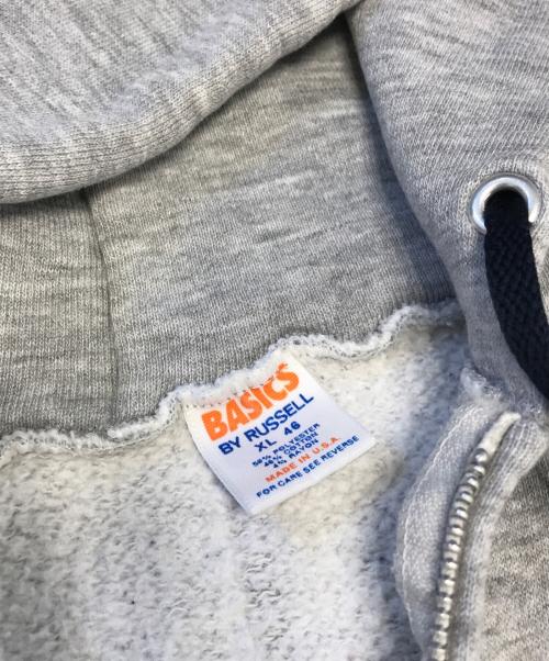 BASICS BY RUSSEL（ベーシック・バイ・ラッセル）BASICS BY RUSSEL (ベーシック・バイ・ラッセル) 80’sジップパーカー レッド サイズ:XLの古着・服飾アイテム