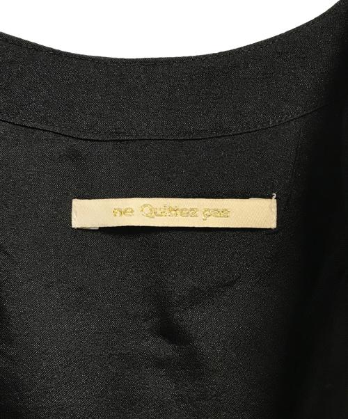 ne quittez pas（ヌキテパ）ne quittez pas (ヌキテパ) 刺繍ロングシャツワンピース ブラック サイズ:Sの古着・服飾アイテム