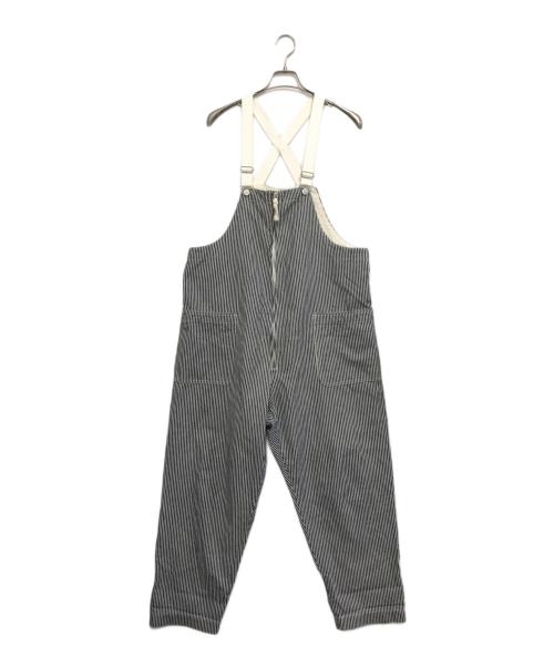 KAPTAIN SUNSHINE（キャプテンサンシャイン）KAPTAIN SUNSHINE (キャプテンサンシャイン) ヒッコリーオーバーオール ブルー サイズ:30の古着・服飾アイテム